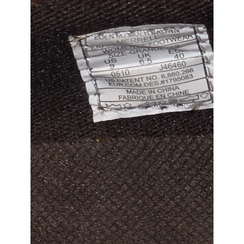 Merrell Eden MJ Mary Jane Multi Brown Ortholite Low Wedge‎ Shoes Women's Size 9